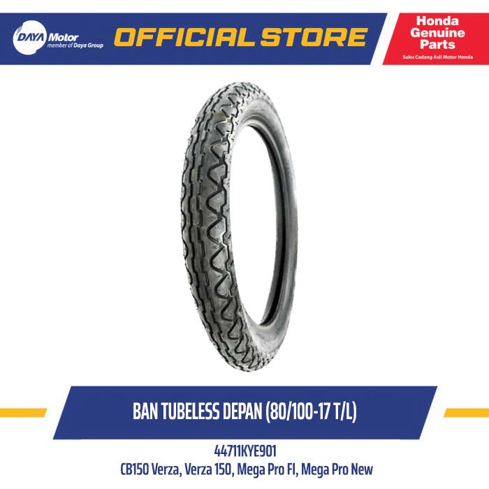 44711KYE901 - Ban Depan Tubles 80/100-17 (Tubeless Tire Front) - HONDA CB150 Verza, Verza 150, Mega