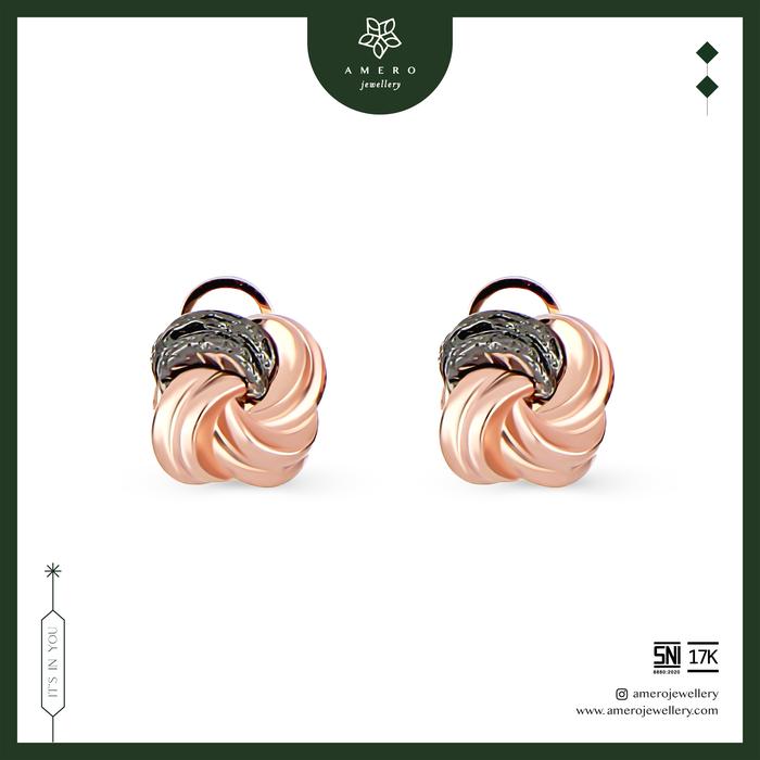 Amero Jewellery Rhomka Dianti Anting Emas Lavani 17K