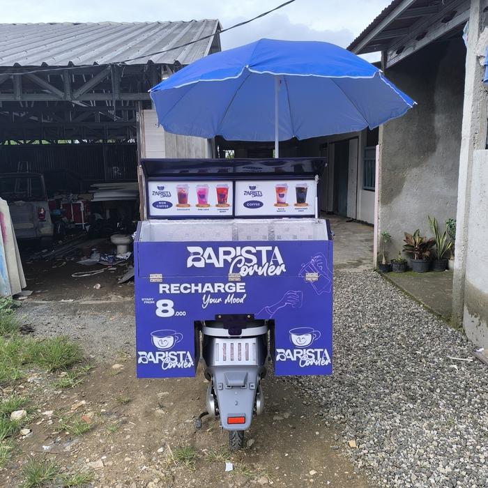 GEROBAK KOPI KELILING LISTRIK/MOTOR LISTRIK BOX KOPI KELILING