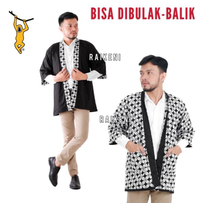 RAIKENI Kimono Ganda | Kimono Batik | Kimono Tradisional | Outer Batik | Kimono Unisex