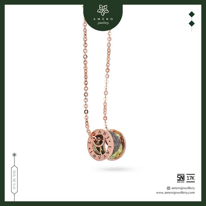 Amero Jewellery Teruntuk Nusantara Manika Kalung Emas Lavani 17K