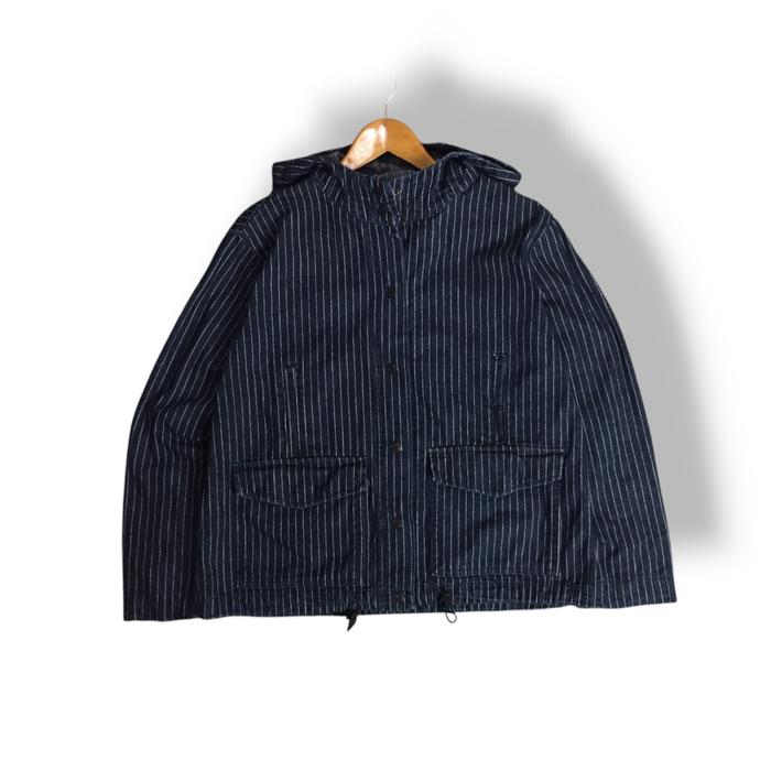 Jaket jeans pull and bear - hooded denim jacket