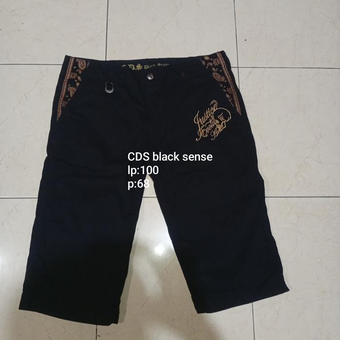 celana jeans 7/8 cds black sense