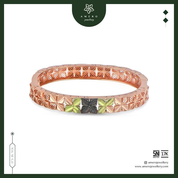 Amero Jewellery Teruntuk Nusantara Cempaka Gelang Emas Lavani 17K