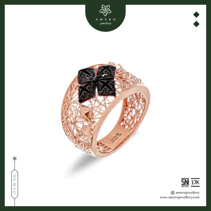 Amero Jewellery Rhomka Agnetha Cincin Emas Lavani 17K