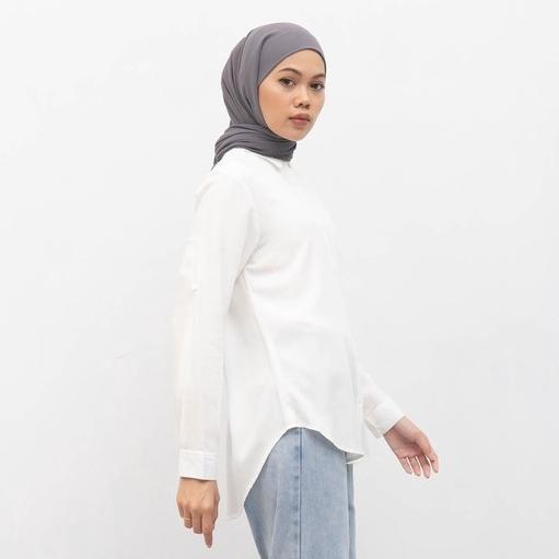 KEMEJA WANITA RAYON PREMIUM l Augie - Amira Basic Shirt Polos Rayon