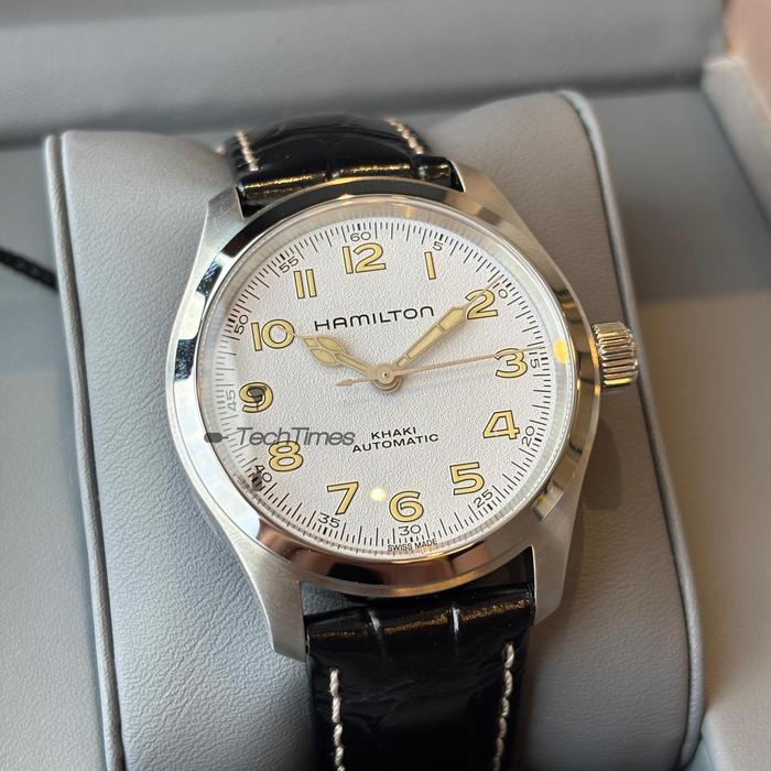 Jam Tangan Hamilton Khaki Automatic Field White 38MM Murph Interstellar H70405710 NEW ORIGINAL