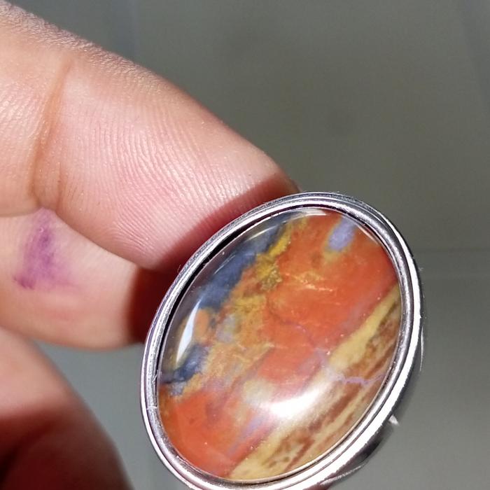 Natural akik Pancawarna natural akik ring titanium 8