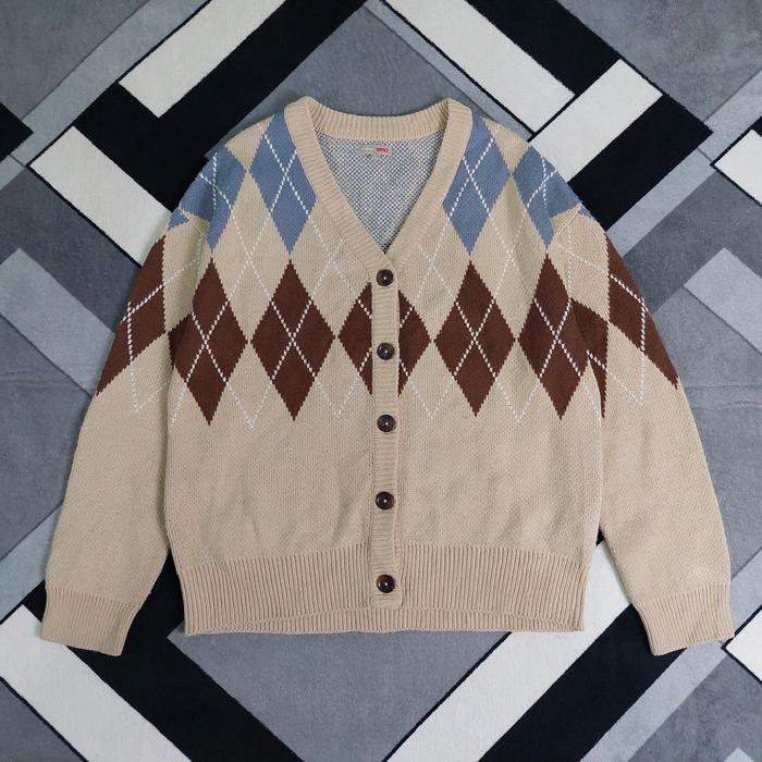 Spao Cardigan Knit Ketupat-Ketupat