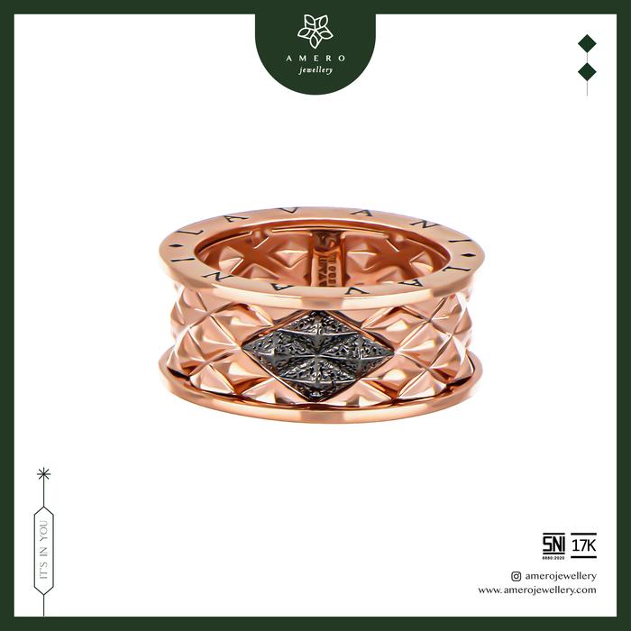 Amero Jewellery Rhomka Purwati Cincin Emas Lavani 17K
