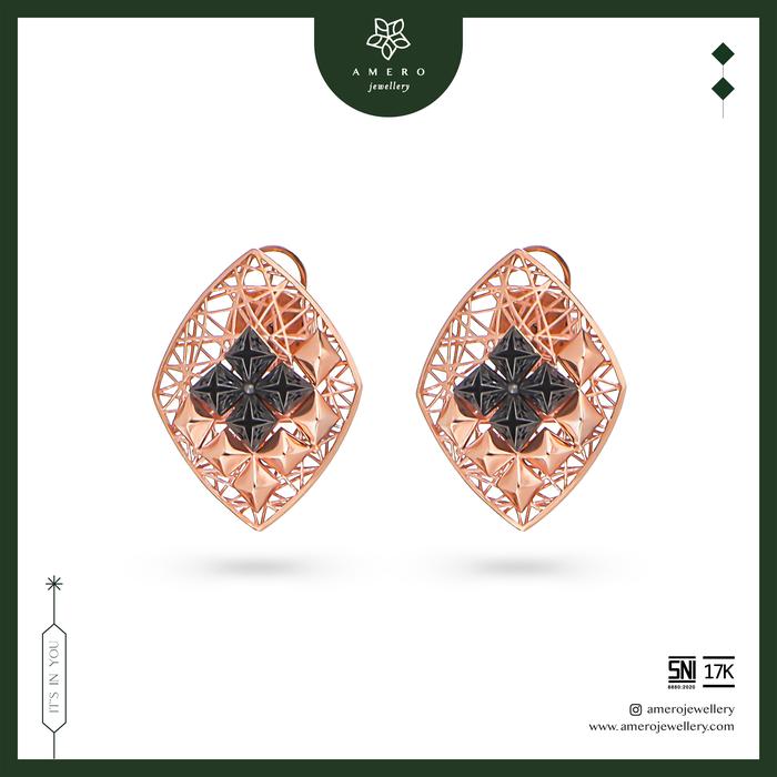Amero Jewellery Rhomka Praya Anting Emas Lavani 17K