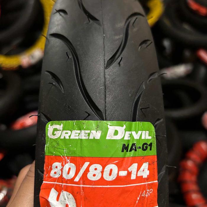 BAN LUAR MAXXIS GREEN DEVIL MATIC 80/80-14 TUBLES
