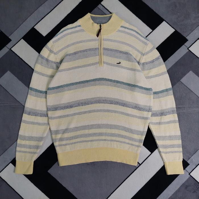 Crocodile Half Zip Knit Sweater