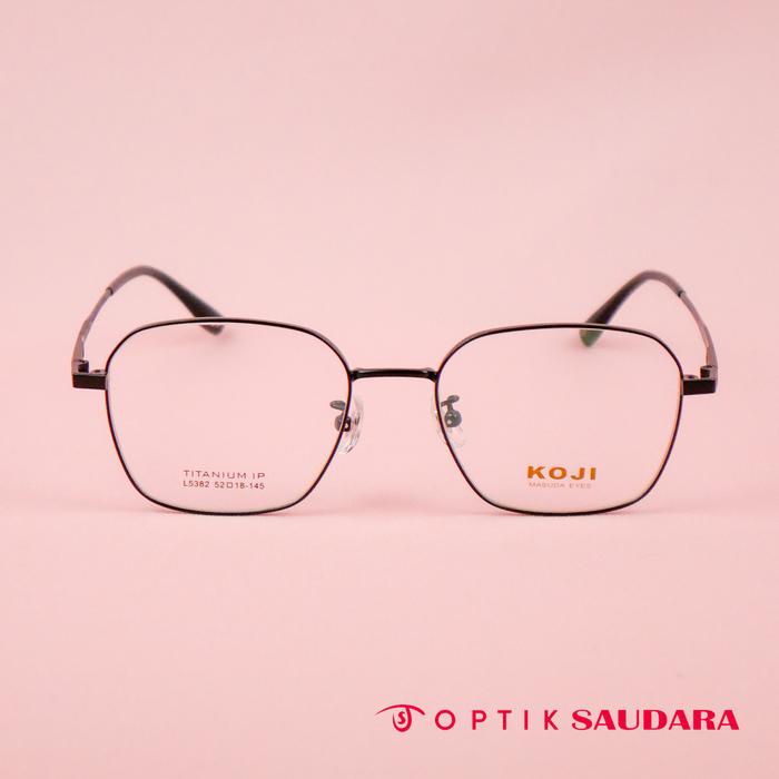 Optik Saudara - Frame Koji - Kacamata Unisex Model Bulat Style Kekinian F 5382 C5 52