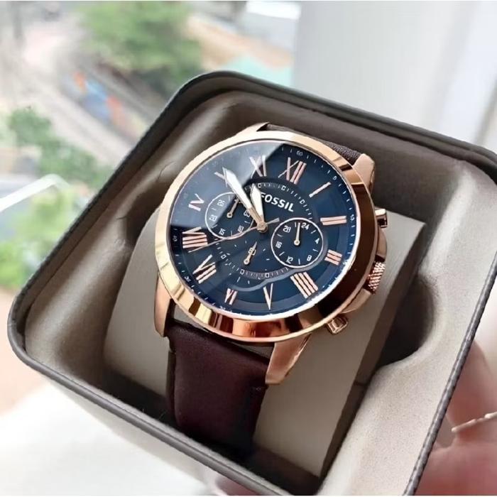 Jam Tangan Fossil Original - FS 5068 - Coklat Rosegold