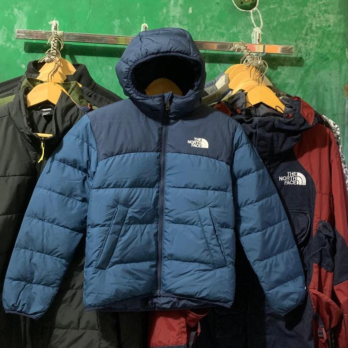 Jaket Winter Anak The North Face Boys North Down Reversible Hooded Jacket - navy/blue