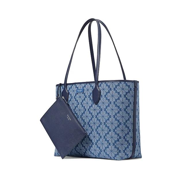 tas tote bag wanita ks spade flower jacquard bleeker tote