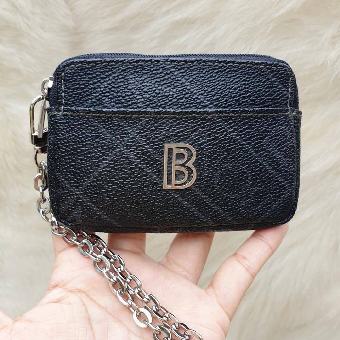 Bonia Dompet Kartu Pouch Mini Pvc mix Kulit Asli Wanita Second