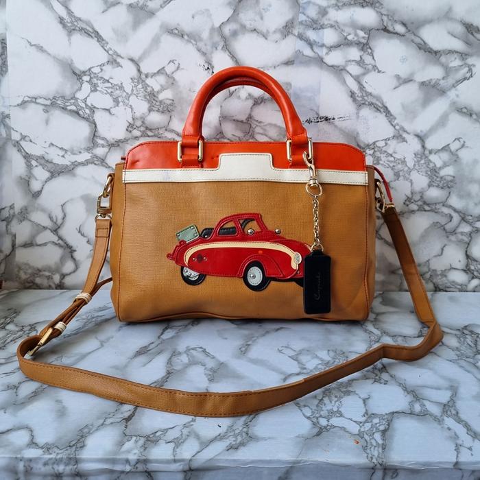 TAS SLING PESTA KULIT WANITA CUPCAKE SECOND BRANDED IMPORT / TAS TENTENG WANITA