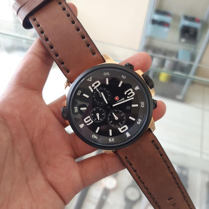 Jam Tangan Pria Expedition E 6392 MC Original Leather Strap