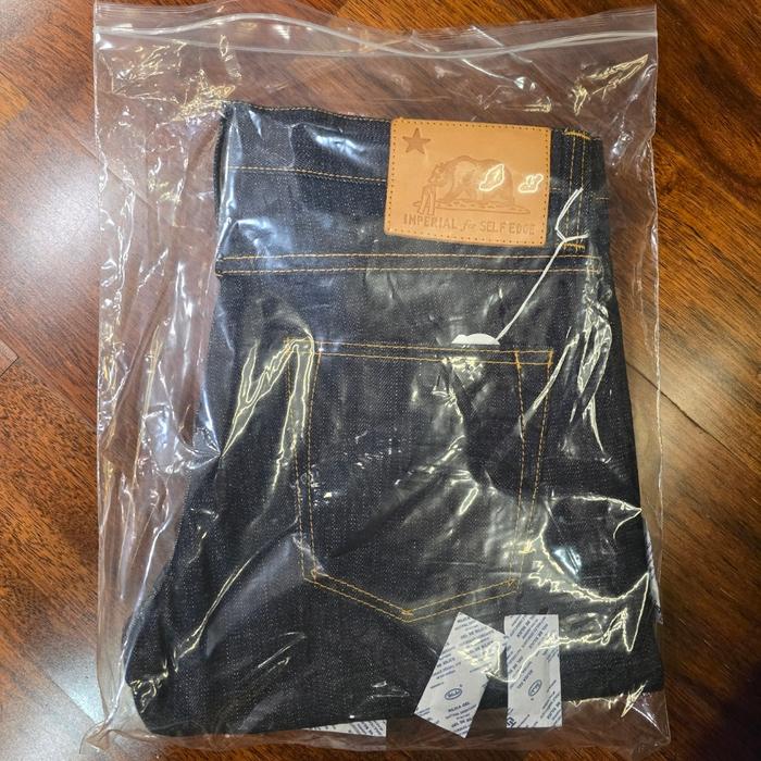 self edge x imperial denim size 33 indigo raw not nudie iron heart samurai jeans