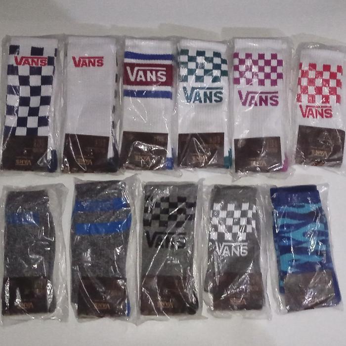 Kaos Kaki Vans Original Drop V Crew Sock Random tidak bisa pilih motif Kaoskaki Socks OG Classic Whi