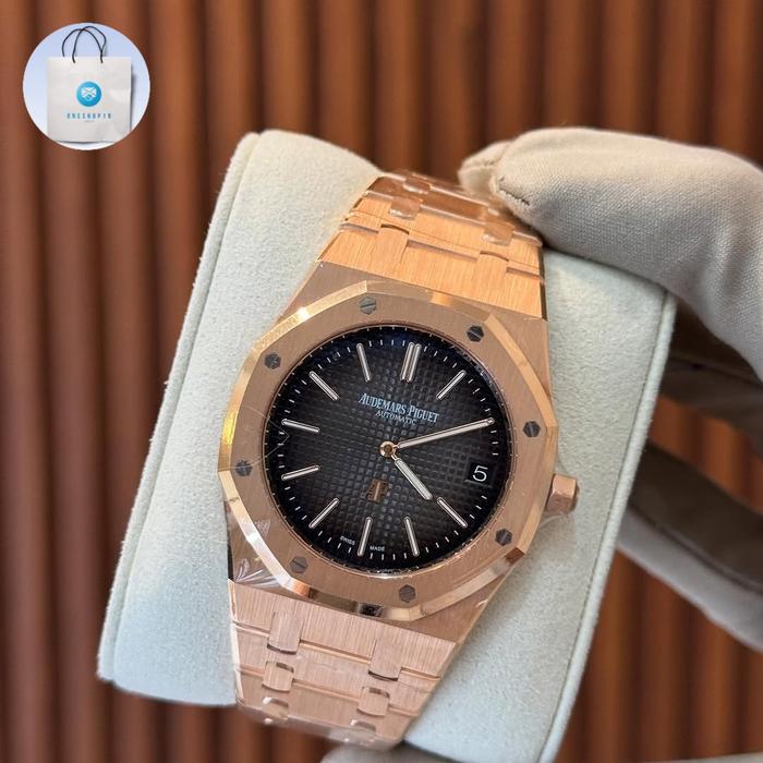 Jam Tangan AP Royal Oak Jumbo Extra Thin-Rose Gold Swiss Automatic