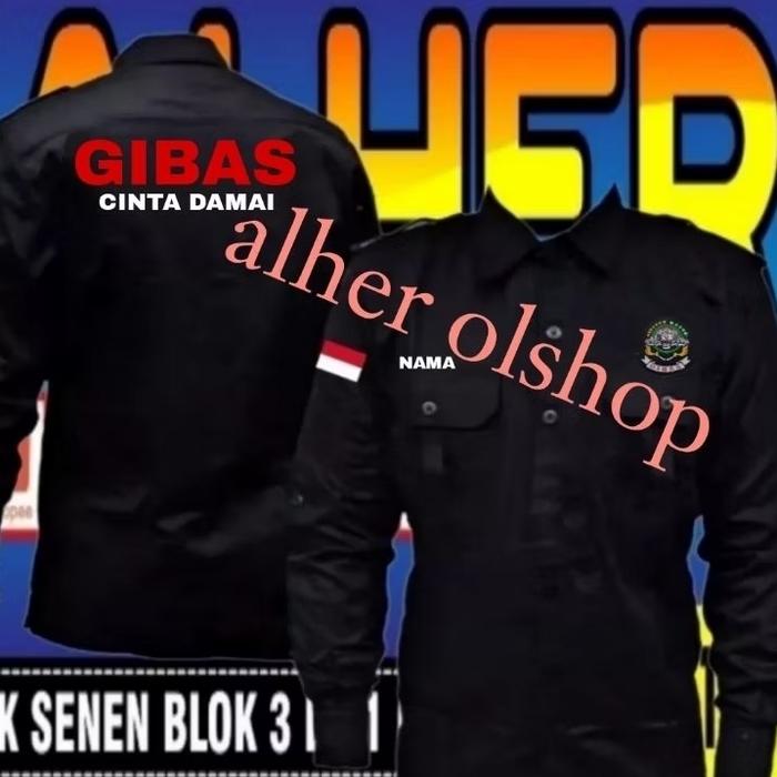 kemeja Gibas cinta damai baju Gibas cinta damai seragam Gibas cinta damai kemeja ormas Gibas cinta d