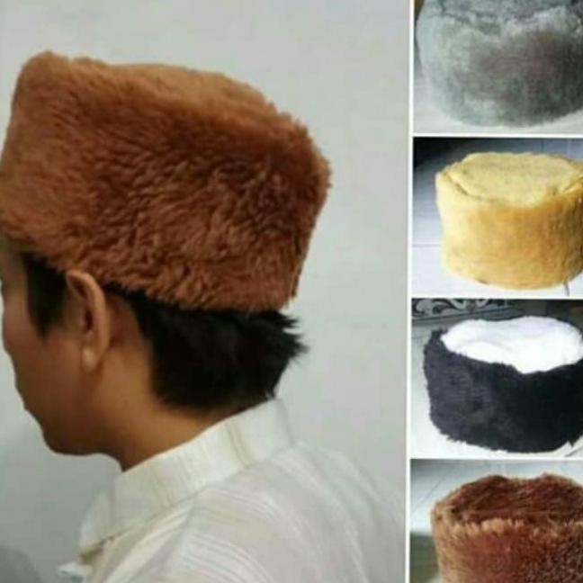 Kopiah Bulu - kopiah maiyah bulu - peci maiyah bulu - kain bulu