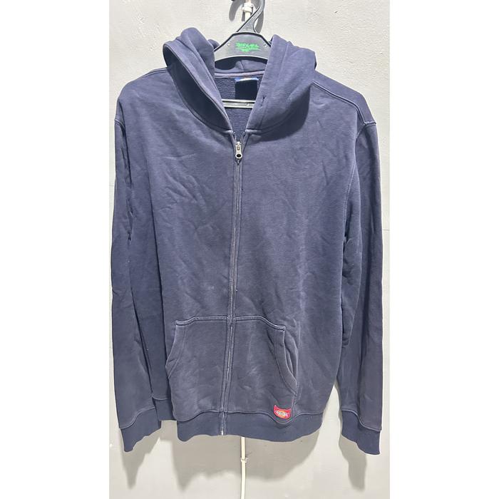 Thrifting Hoodie Zipper Dickies Warna Navy