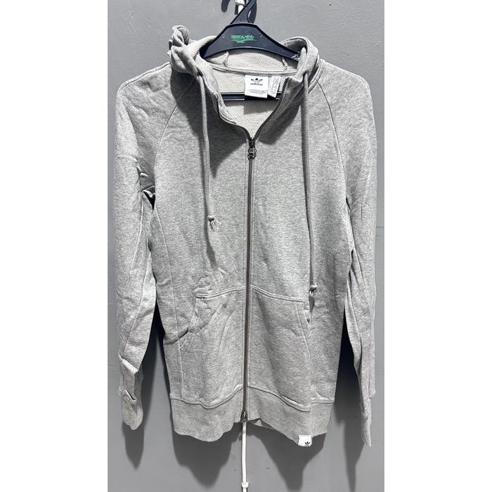 Thrifting Hoodie Zipper Adidas Warna Abu