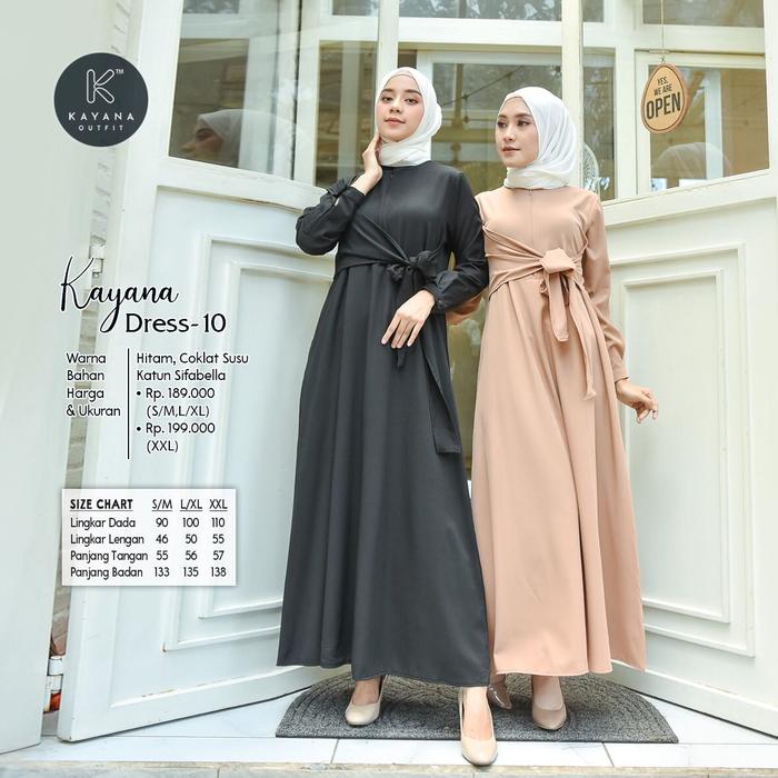 Baju Muslimah Kayana Outfit | Kayana Dress 10 | Pakaian Baju Rok Jilbab Muslim Nyaman Adem Lembut Mo