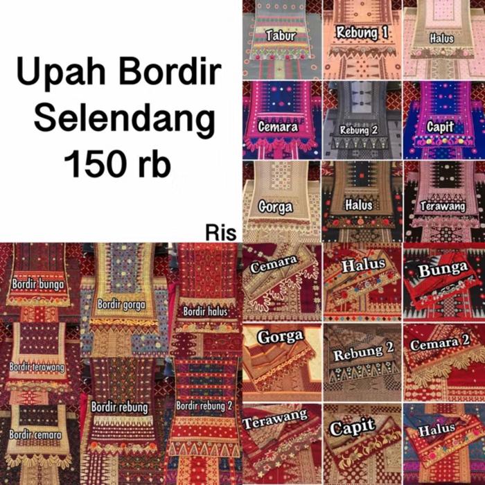 Upah Bordir (BELUM TERMASUK SONGKET) Upah tambahan buat Bordir Selendang