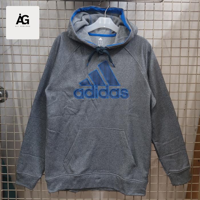 Hoodie Adidas Logo Biru Bordir original SIZE M 60