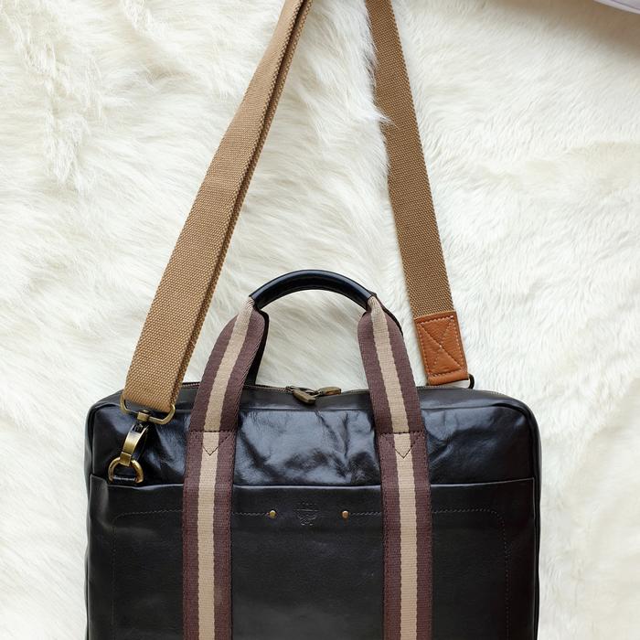 Tas Mcm Kantor Briefcase Pria Selempang Handbag Kulit Asli