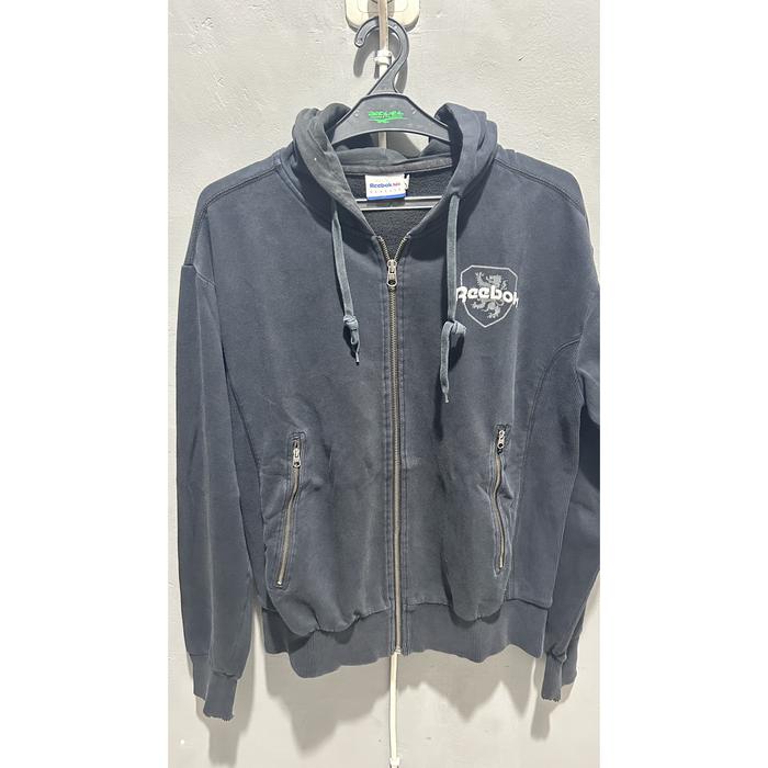Thrifting Hoodie Zipper Rebook Warna Navy