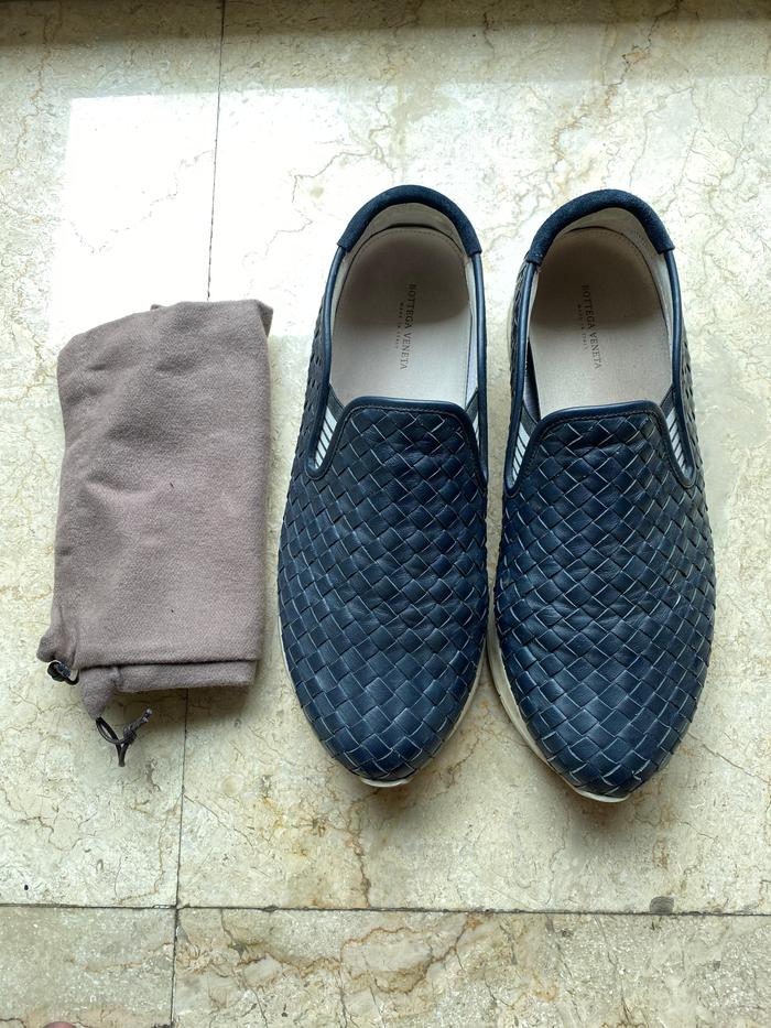 Sepatu Bottega Veneta Intrecciato Slip-On Sneakers [ORI]