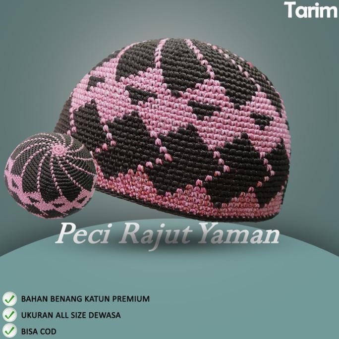 Peci Rajut Yaman Motif ACEH - Peci Rajut Aceh - Rajut Baceno