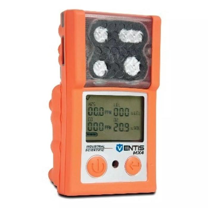 Ventis MX4 Multi-Gas Monitor, O2,CO,H2S,LEL, Orange - Monitor + Charger