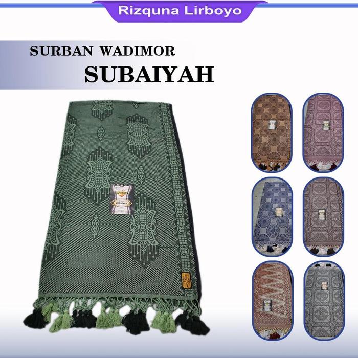 N E W Surban Wadimor Subaiyah Jacquard Panjang Motif Lipat Peralatan Sholat Sorban Halus Sorban Bagu