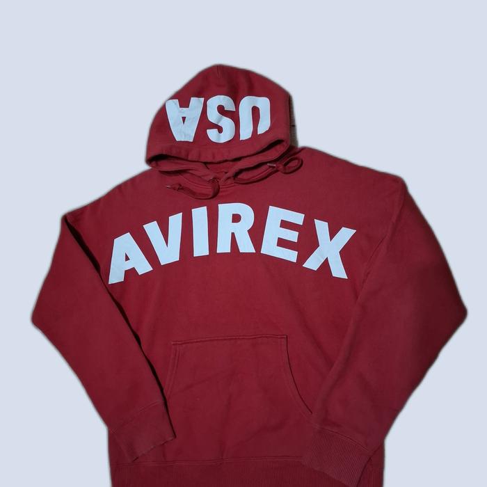 Hoodie Avirex USA merah size M
