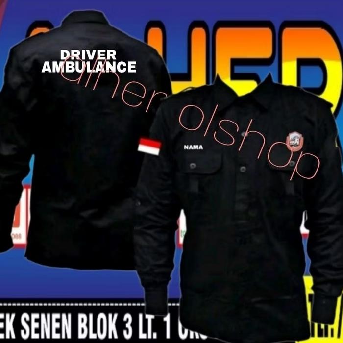 Kemeja driver ambulance baju driver ambulance kemeja driver ambulanbaju driver ambulan seragam drive
