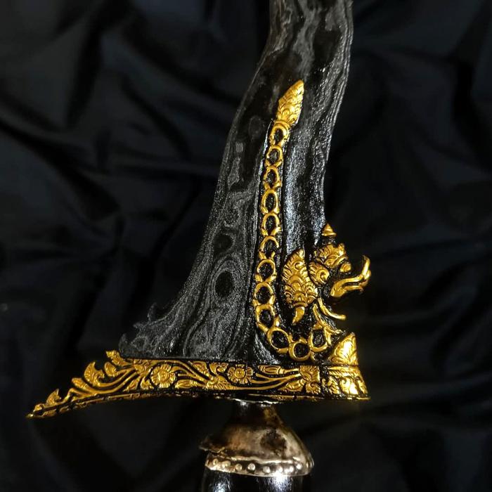 Keris Nogo Siluman Kinatah Sepuh Emas Pamor Wahyu Temurun Tangguh Pajajaran Sepuh Kuno Original TUS