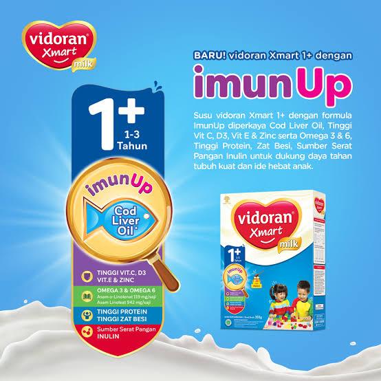 Susu Bubuk Balita Vidoran Xmart 1+ Box 350 Gr