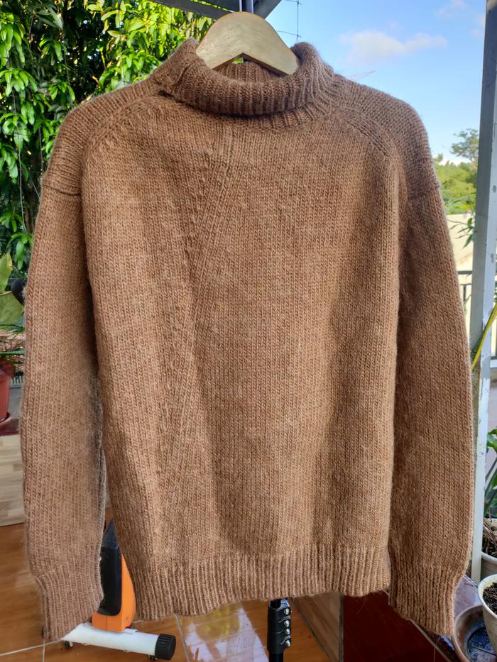 Sweater Wanita Ukuran 3XL Rajut Cantik Jumbo Warna Coklat Cokelat Atasan Outer Musim Dingin Baju Han