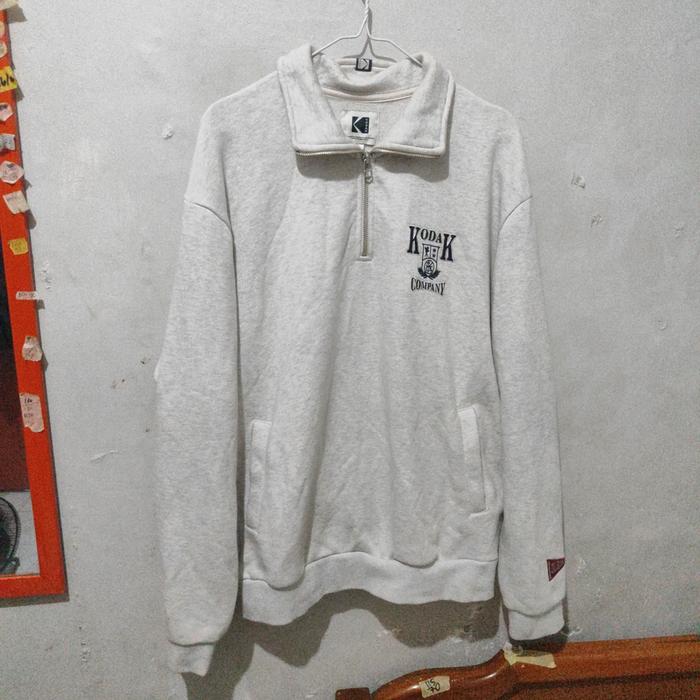 Jaket half zipper kodak vintage