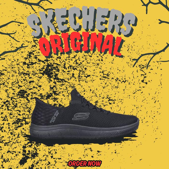 Sepatu Skechers Slip On Summits Colsin Black Men's ( 200205/BBK ) Original