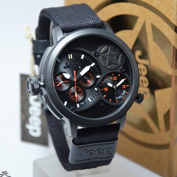 Jam Tangan Pria JEEP JP15202-Tali Kanvas
