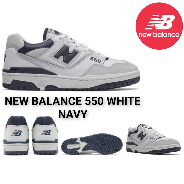 Sepatu NB New Balance 550 White Vintage Indigo Sepatu Casual Sepatu Sport Olahraga Lari Santai Sneak