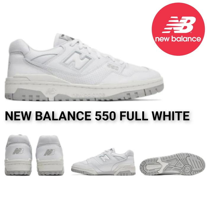 Sepatu NB New Balance 550 White Grey Sepatu Casual Sepatu Sport Olahraga Lari Sepatu Tennis Sneaker 
